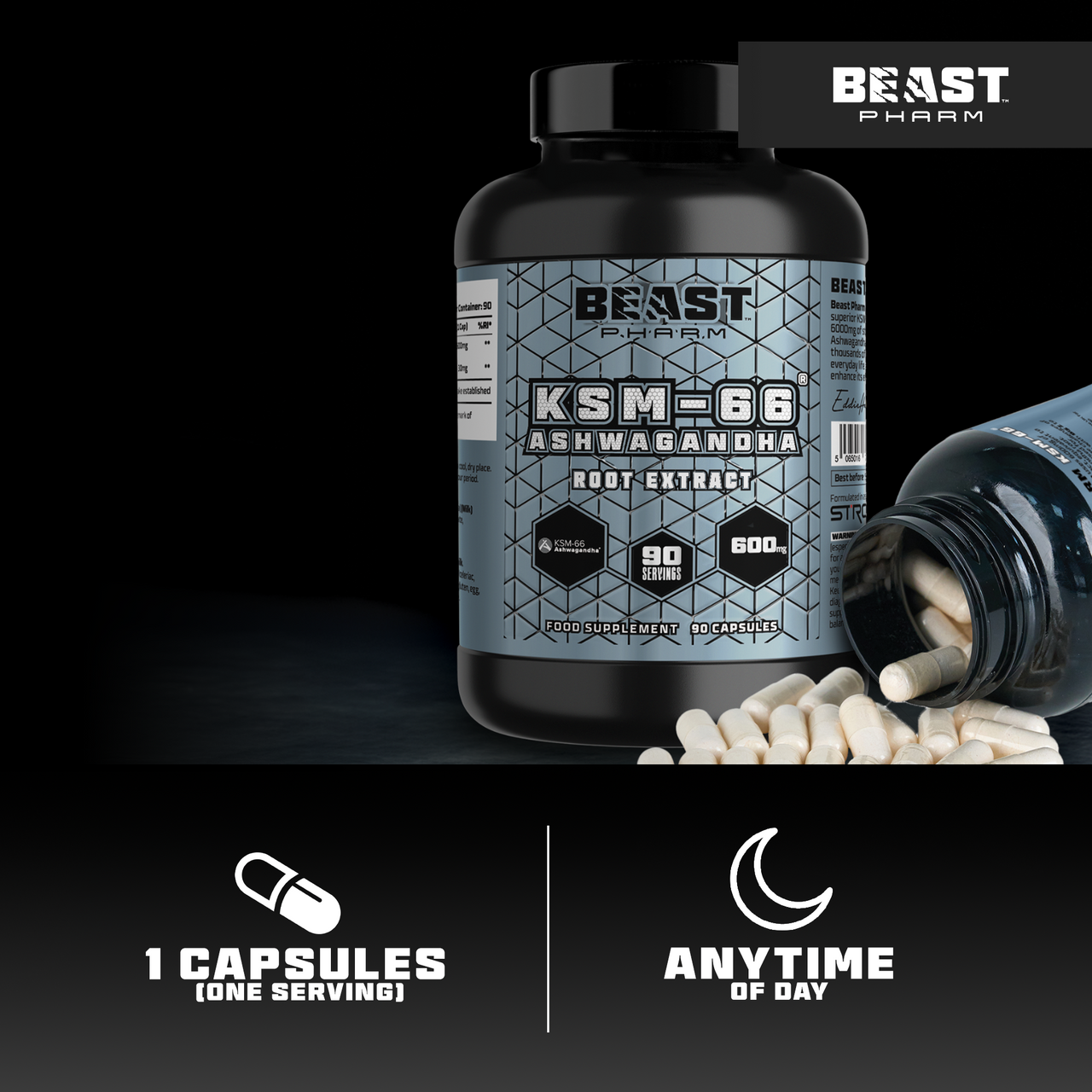 BEAST Pharm KSM-66® Ashwagandha - 600mg