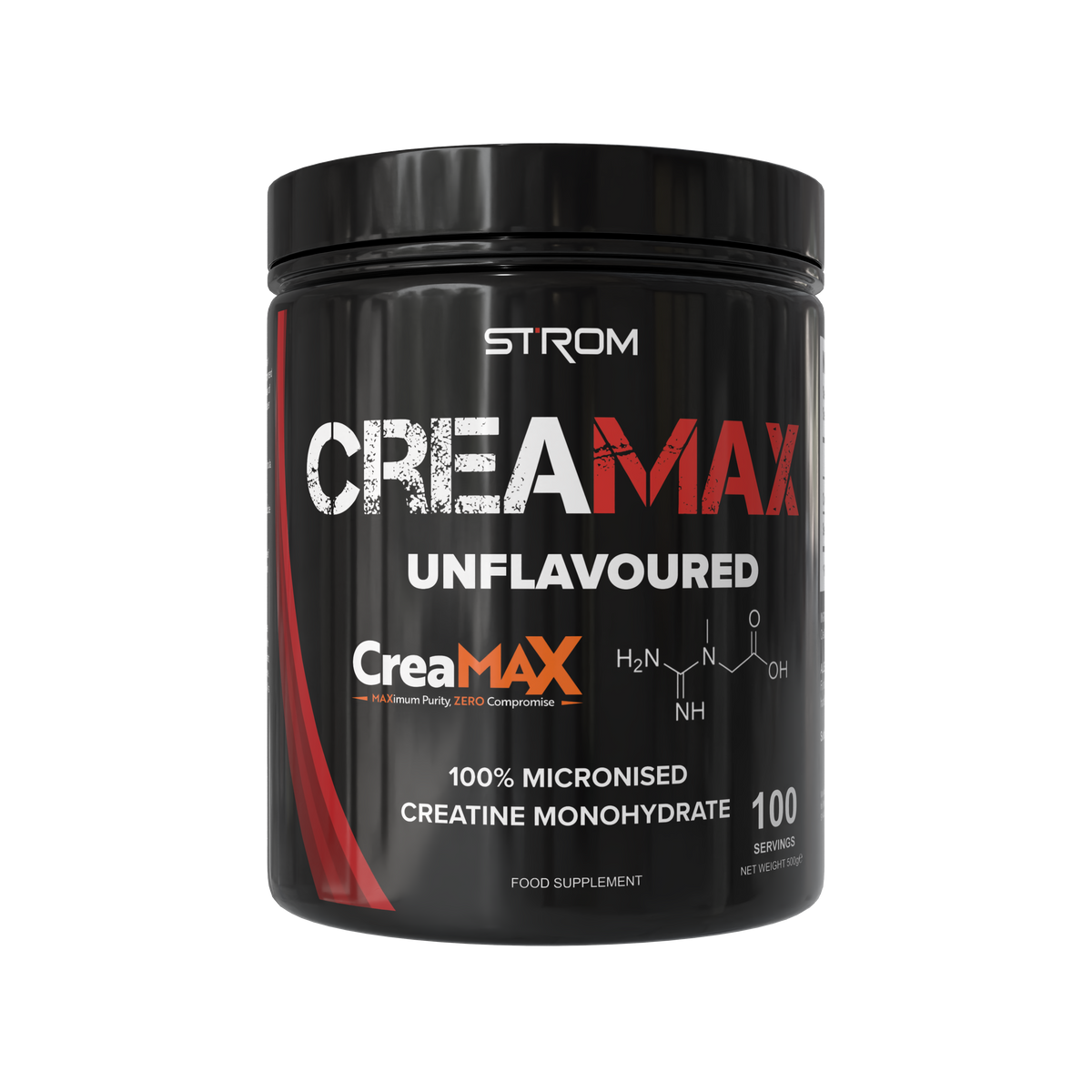 CreaMAX Unflavoured Micronised Creatine Monohydrate - 100 Servings