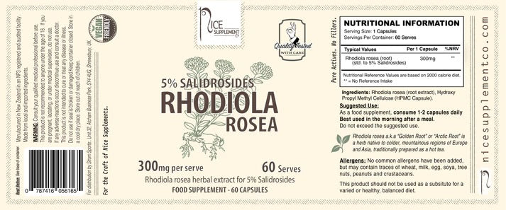 NICE SUPPLEMENT CO Rhodiola Rosea (5% Salidrosides)