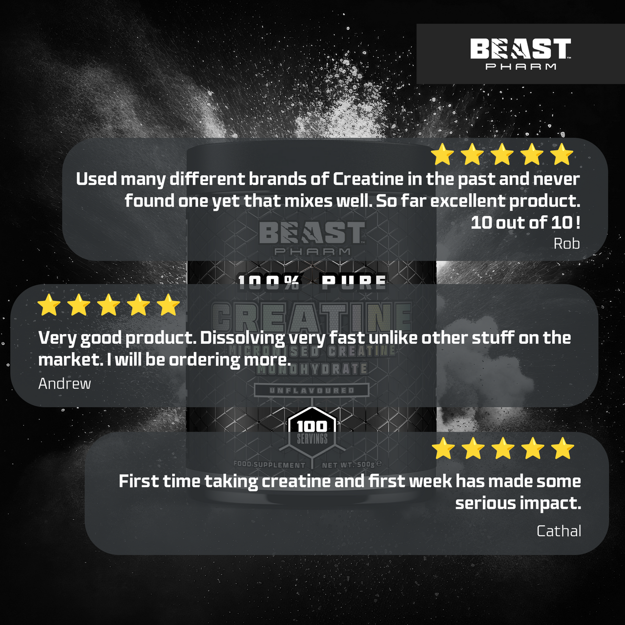 BEAST Pharm Creatine Monohydrate (100 Servings)