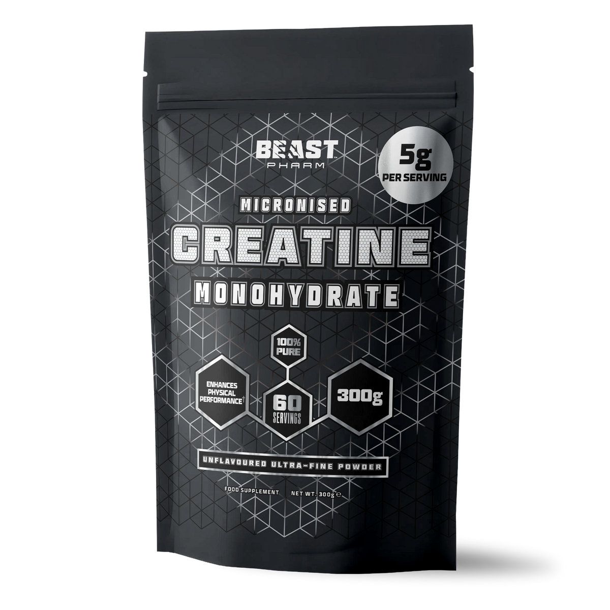 BEAST Pharm 100% Pure Micronised Creatine Monohydrate 300g