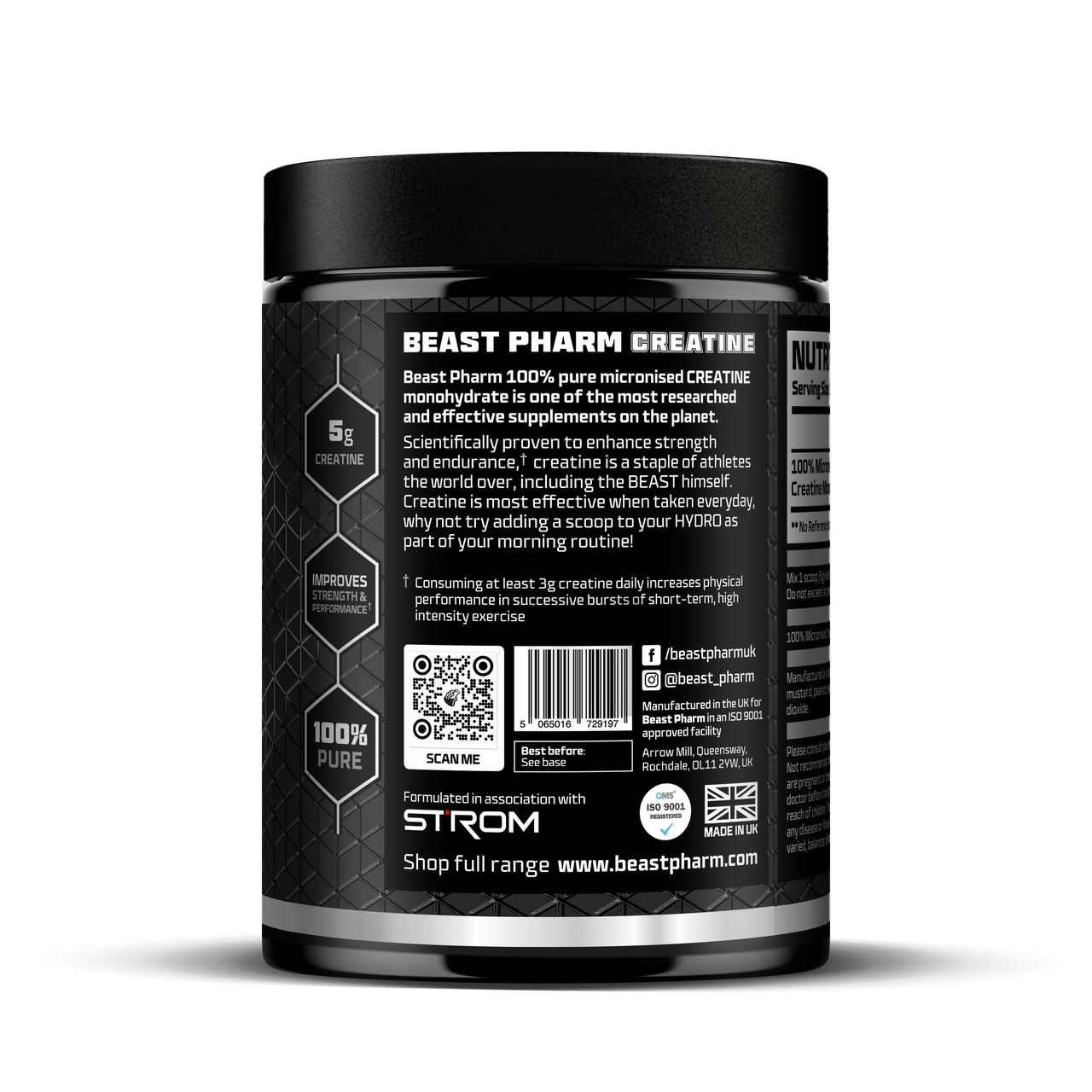 BEAST Pharm Creatine Monohydrate (100 Servings)