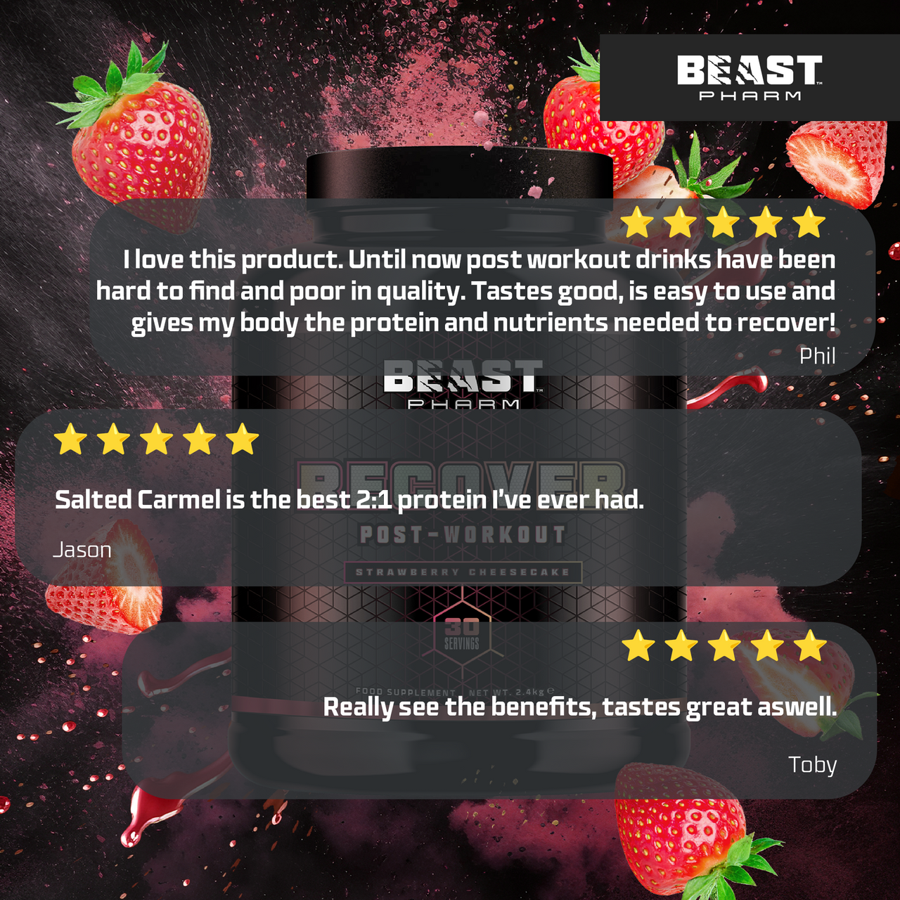 BEAST Pharm Recover – Post-Workout Recovery (30 Servings)