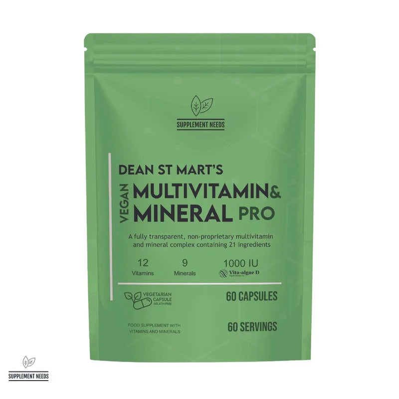 SUPPLEMENT NEEDS VEGAN MULTIVITAMIN AND MINERAL PRO - 60 CAPSULES