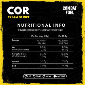 Combat Fuel Cream of Rice - 60 Servings