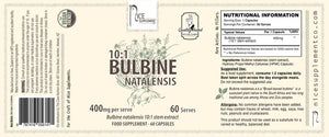 NICE SUPPLEMENT CO BULBINE NATALENSIS 10:1 400MG - 60 CAPSULES